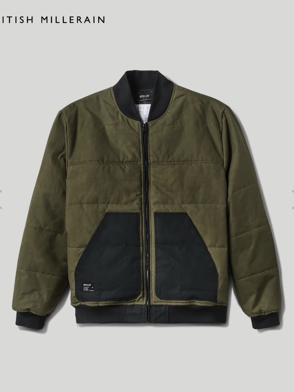 SPC/LST NWT Encounter 01J Dark Army BRITISH MILLERAIN WAXED BOMBER JACKET XL